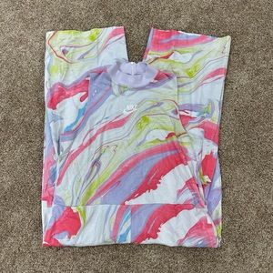 Nike Sportswear Tie Dye Jersey Jumpsuit Multicolor Womens Size XL